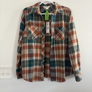 Natural‎ Reflections Women's Cane Creek Flannel Long-Sleeve Shirt SzM New